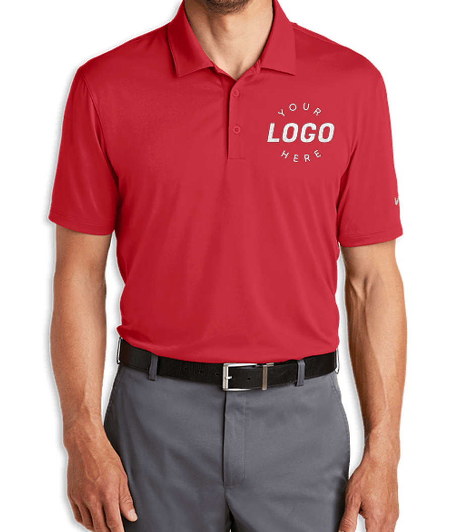 Nike Dri-FIT Legacy Performance Polo - Embroidered in Gym Red