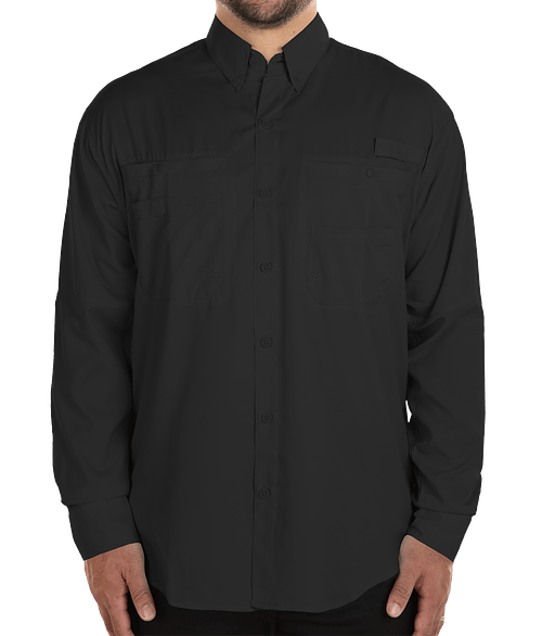 Paragon Kitty Hawk Long Sleeve Performance Fishing Shirt - Printed in Black