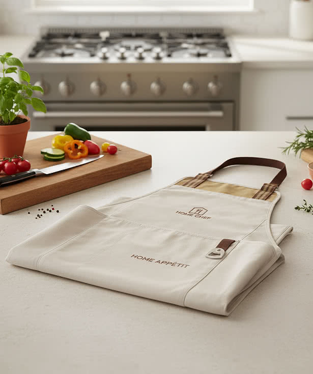 Charlie Cotton Full Length Grill Apron with Insulated Pocket