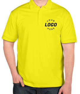 Port Authority Silk Touch Performance Polo - Screen Printed - Color: Neon Yellow