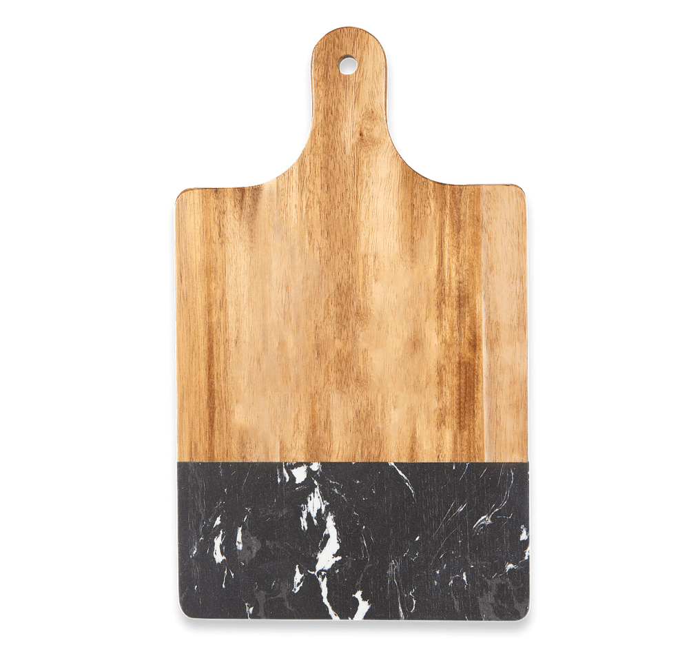 Laser Engraved Black Marble and Wood Cutting Board-default