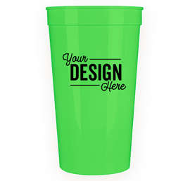 32 oz. Plastic Stadium Cup - Color: Neon Lime