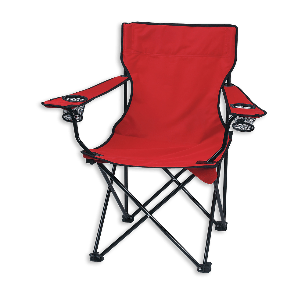 Dual Cup Holder Folding Chair with Carrying Bag-default