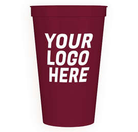22 oz. Plastic Stadium Cup - Color: Maroon