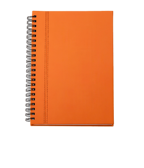 The Ambassador Executive Hard Cover Spiral Notebook in Orange