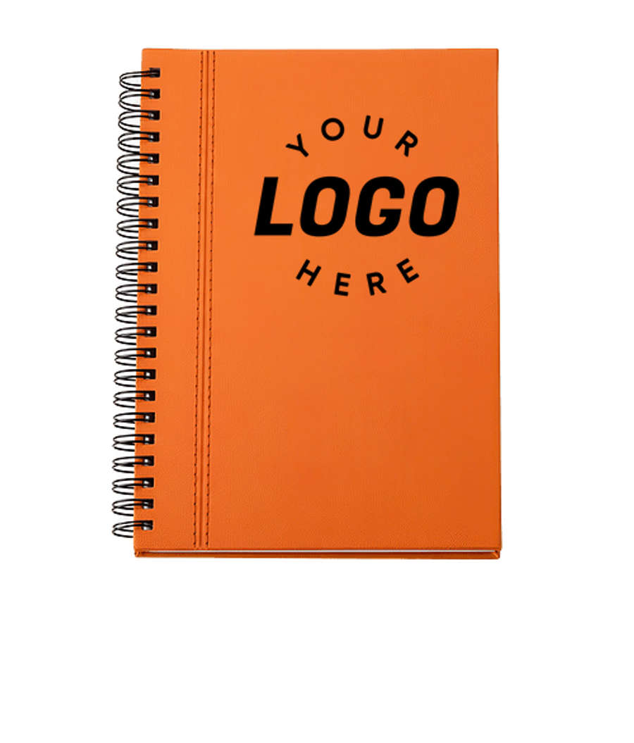 The Ambassador Executive Hard Cover Spiral Notebook in Orange