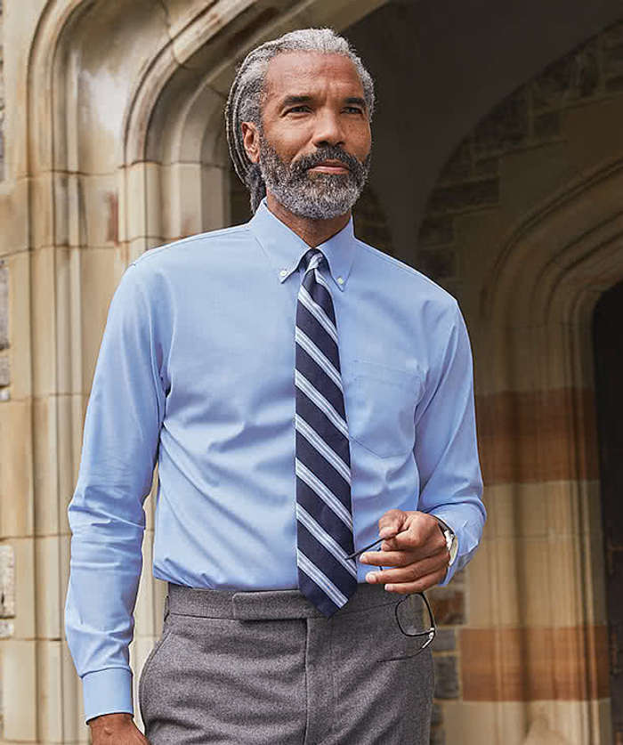 Brooks Brothers Tall Wrinkle-Free Stretch Pinpoint Dress Shirt