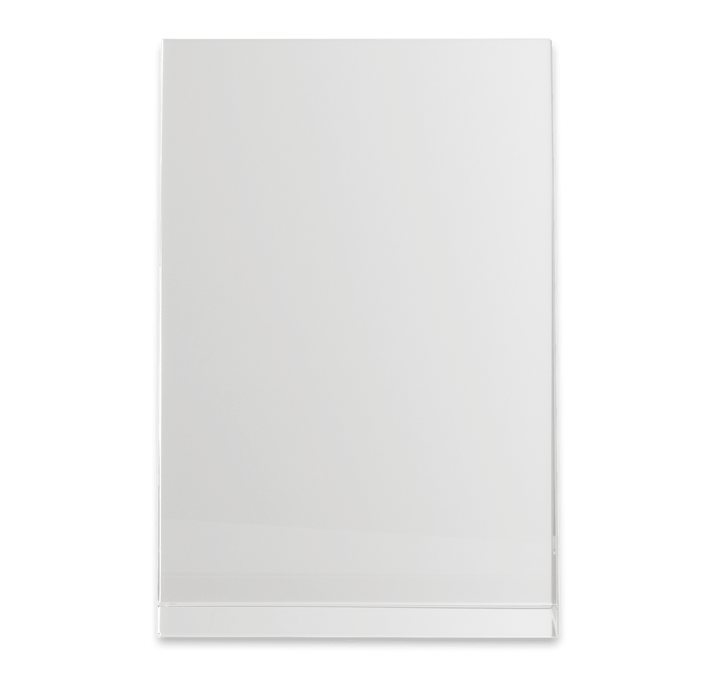 Laser Engraved 6" Glass Wedge Award-default