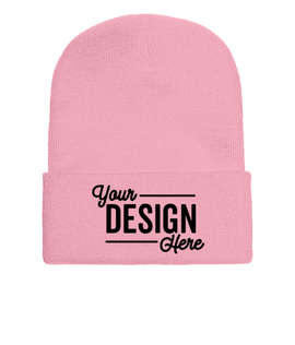 Yupoong Solid Cuff Beanie - Color: Baby Pink