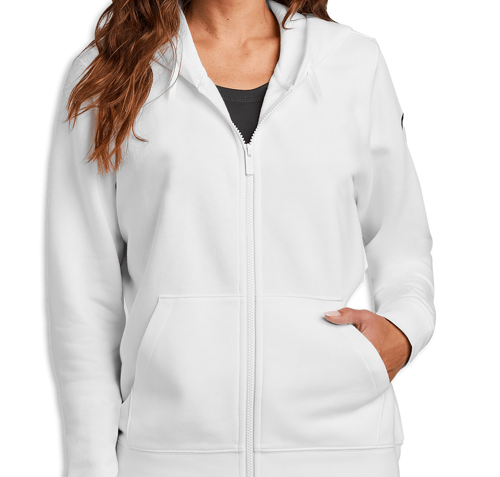 Nike Women's Club Fleece Sleeve Swoosh Zip Hoodie-default