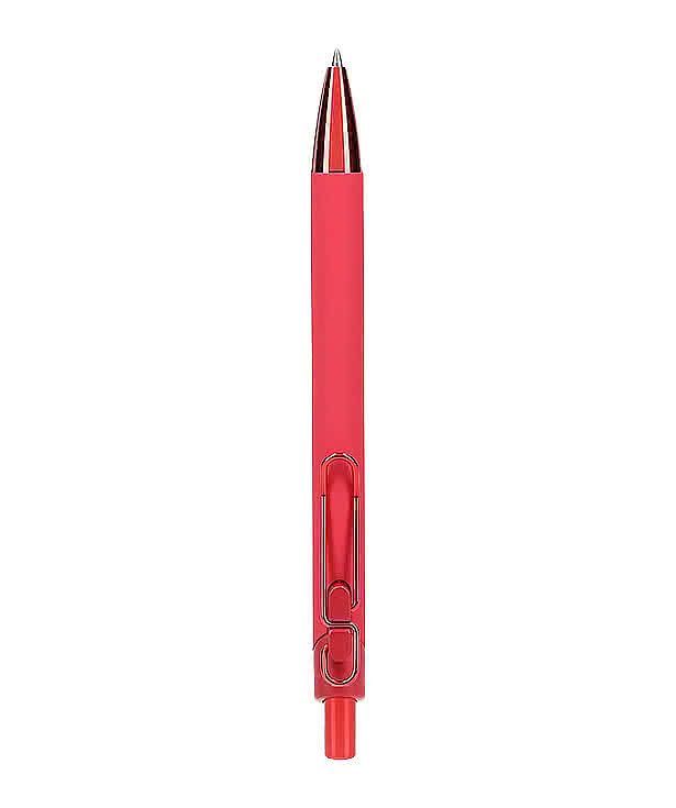 Laser Engraved Recycled Aluminum Soft Touch Gel Pen (black ink)
