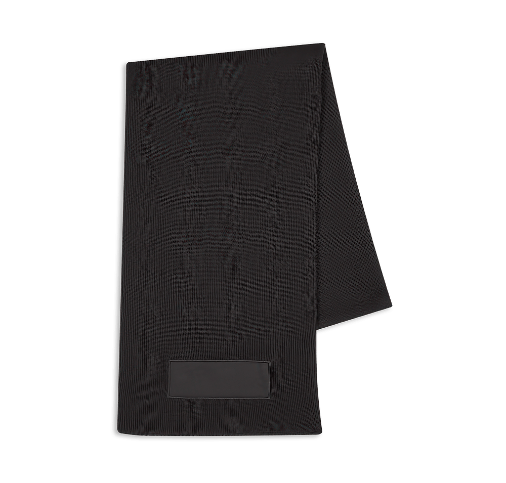 Knit Scarf with Cotton Twill Patch-default