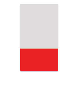 2" x 3.5" Vertical Clear Plastic Business Cards - Color: Clear / Red
