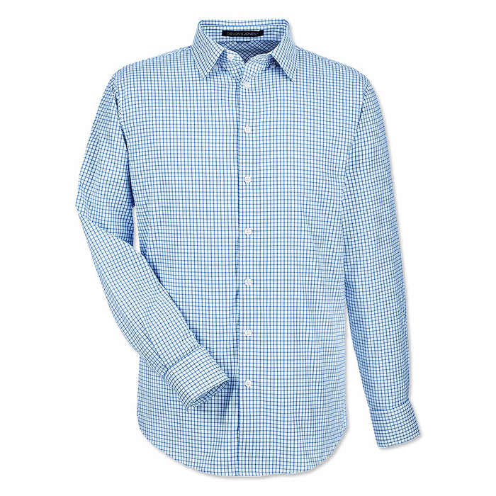 Devon & Jones CrownLux Micro Windowpane Performance Dress Shirt