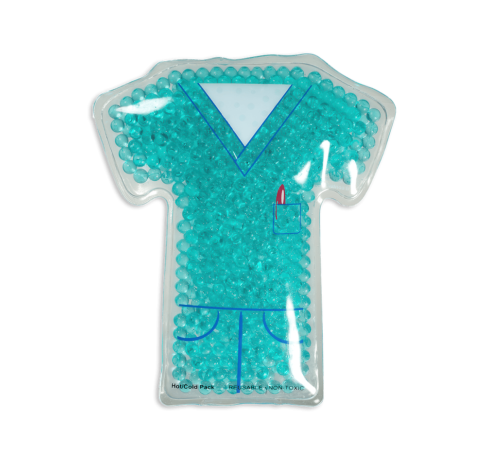 Nurse Scrubs Shaped Hot/Cold Reusable Gel Beads Pack-default