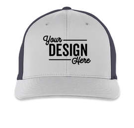 Pacific Headwear Perforated Flexfit Performance Hat - Color: Silver / Navy / Silver