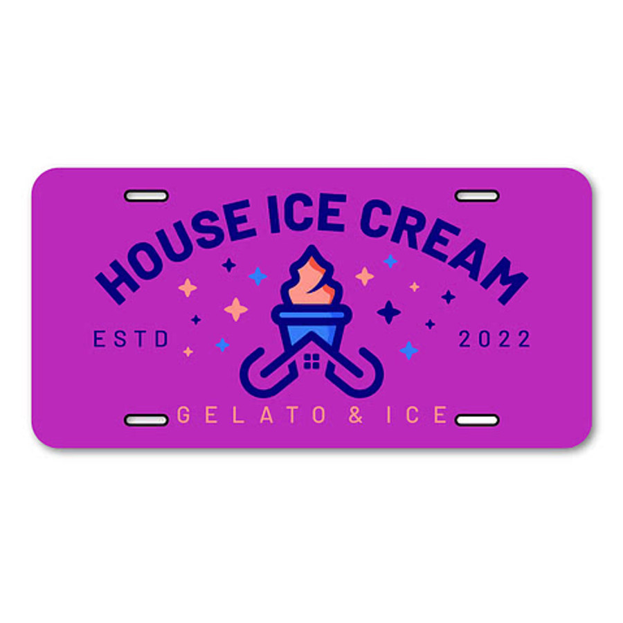 Full Color 3" x 1.5" License Plate Mini Refrigerator Magnet in License Plate
