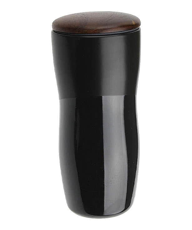 12 oz. Adriano Ceramic Tumbler with Wood Lid (Case of 48)