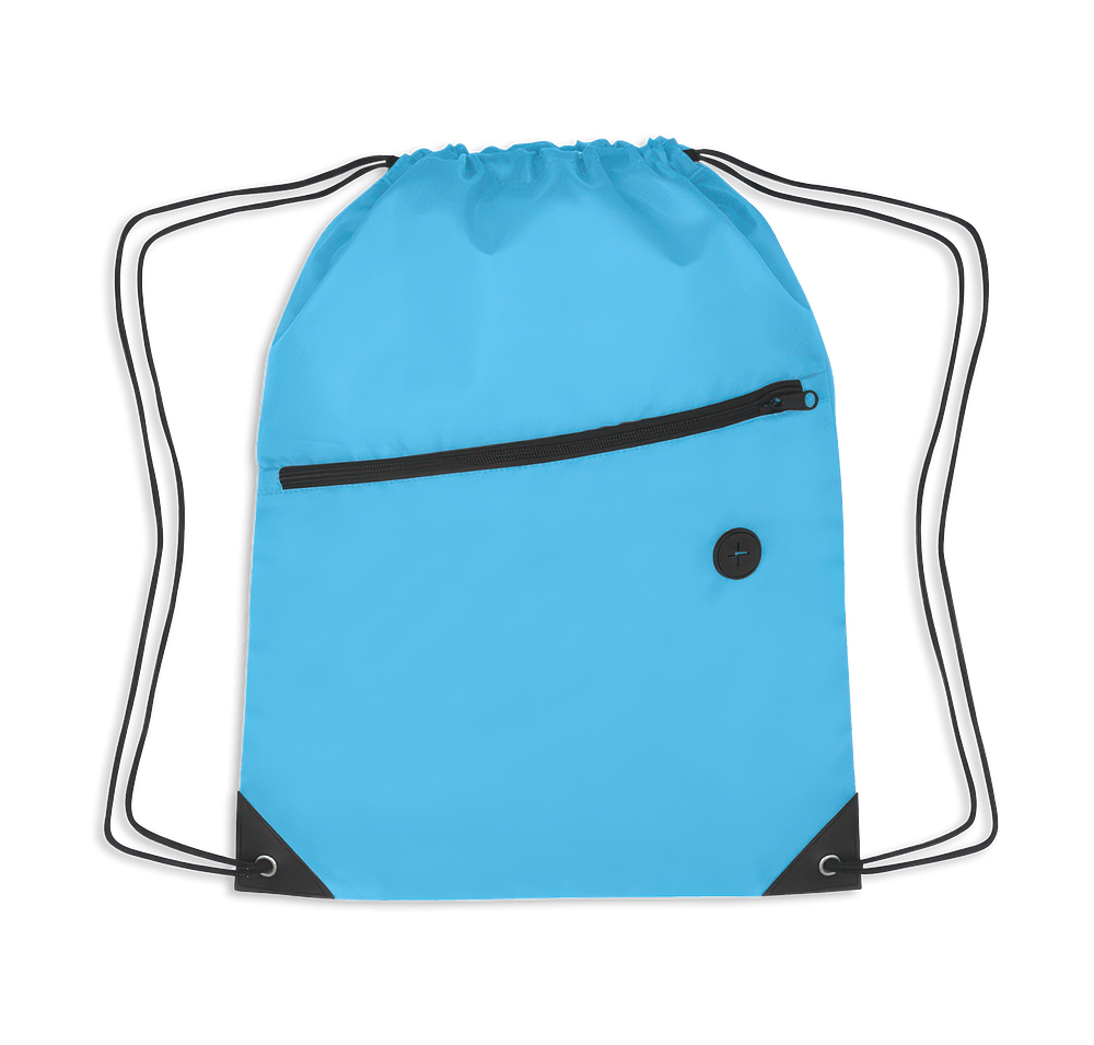 Full Color Sports Pack Zippered Drawstring Bag-default