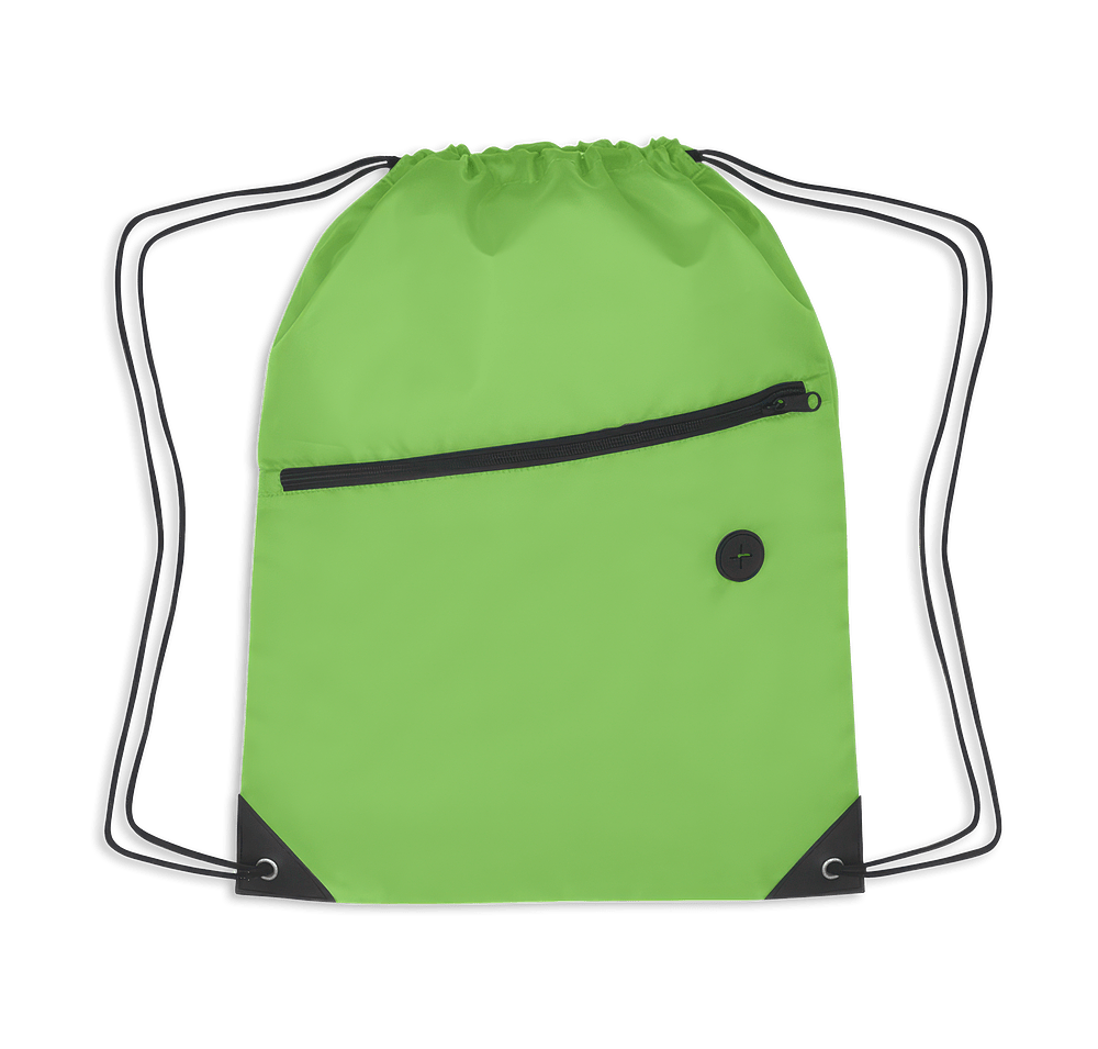 Full Color Sports Pack Zippered Drawstring Bag-default