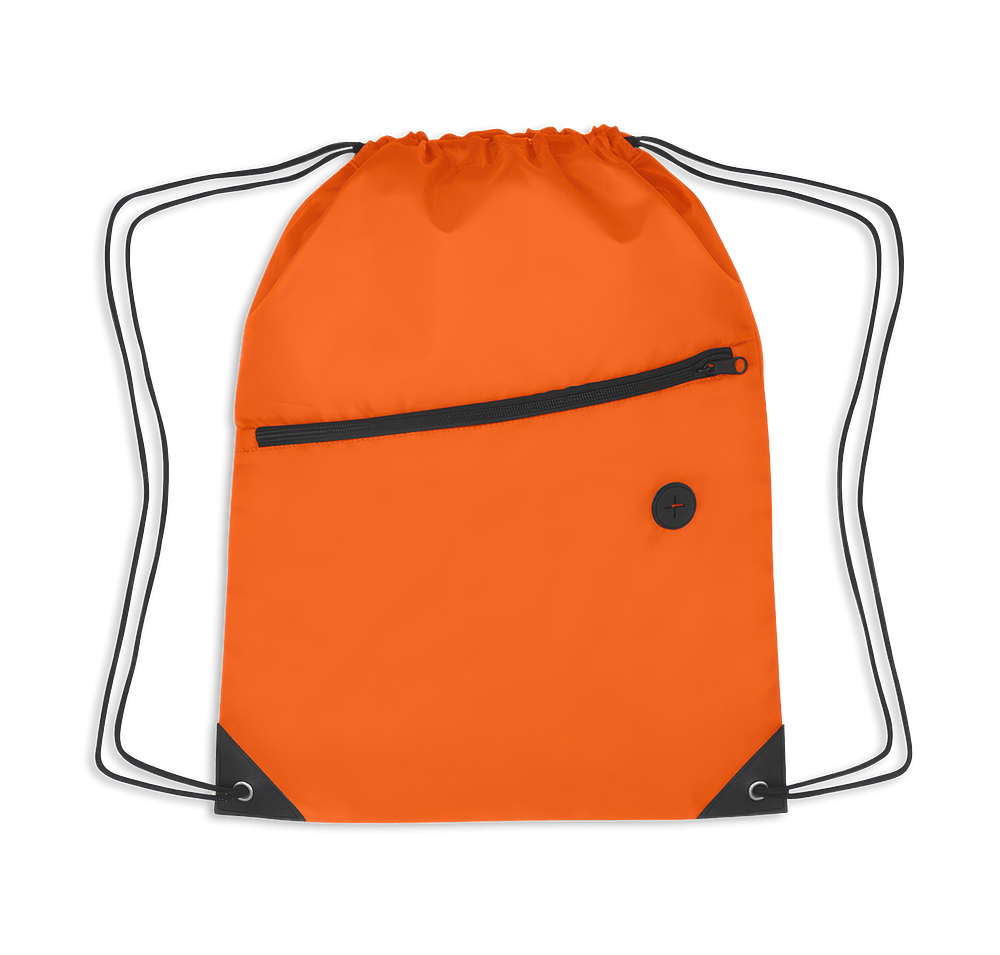Full Color Sports Pack Zippered Drawstring Bag-default