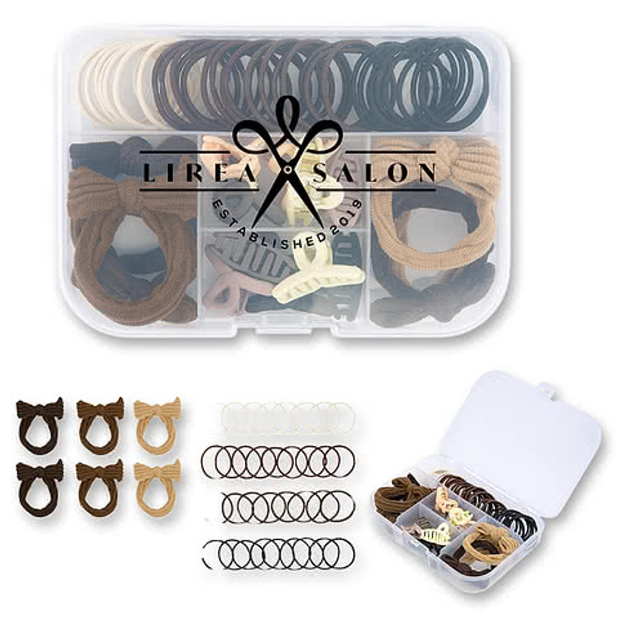 Hair Accessory Kit in Clear with Natural