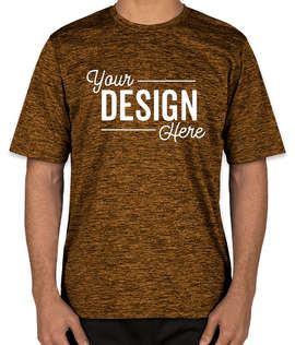 Sport-Tek Electric Heather Performance Shirt - Color: Gold / Black Electric