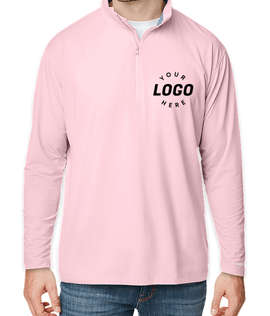 Nautica Saltwater Performance Quarter Zip Sweatshirt - Color: Sunset Pink