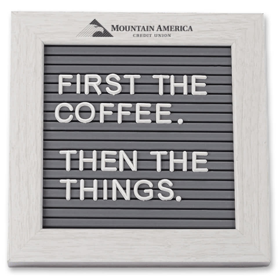 Cipher Wood Frame with Plastic Letter Board