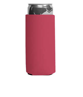 Foldable Slim Can Cooler - Color: Crimson