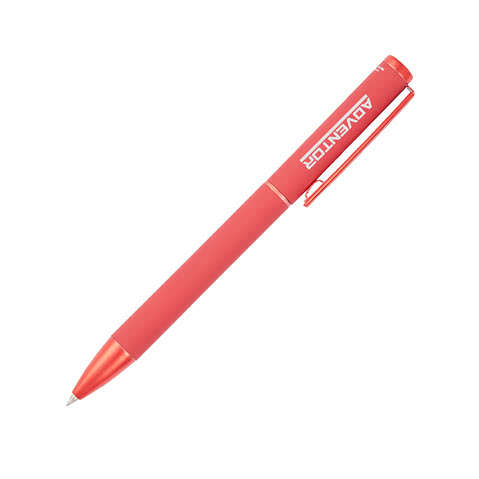 Full Color Harper Soft Touch Recycled Aluminum Gel Pen (black ink)