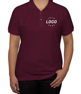 Port Authority Women's Silk Touch Polo - Color: Burgundy