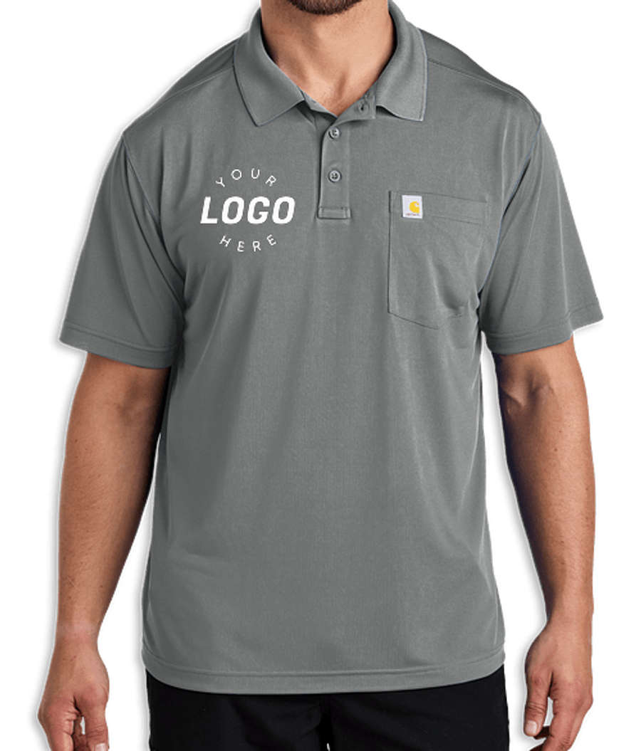 Carhartt Force UPF 40 Performance Pocket Polo in Asphalt Grey