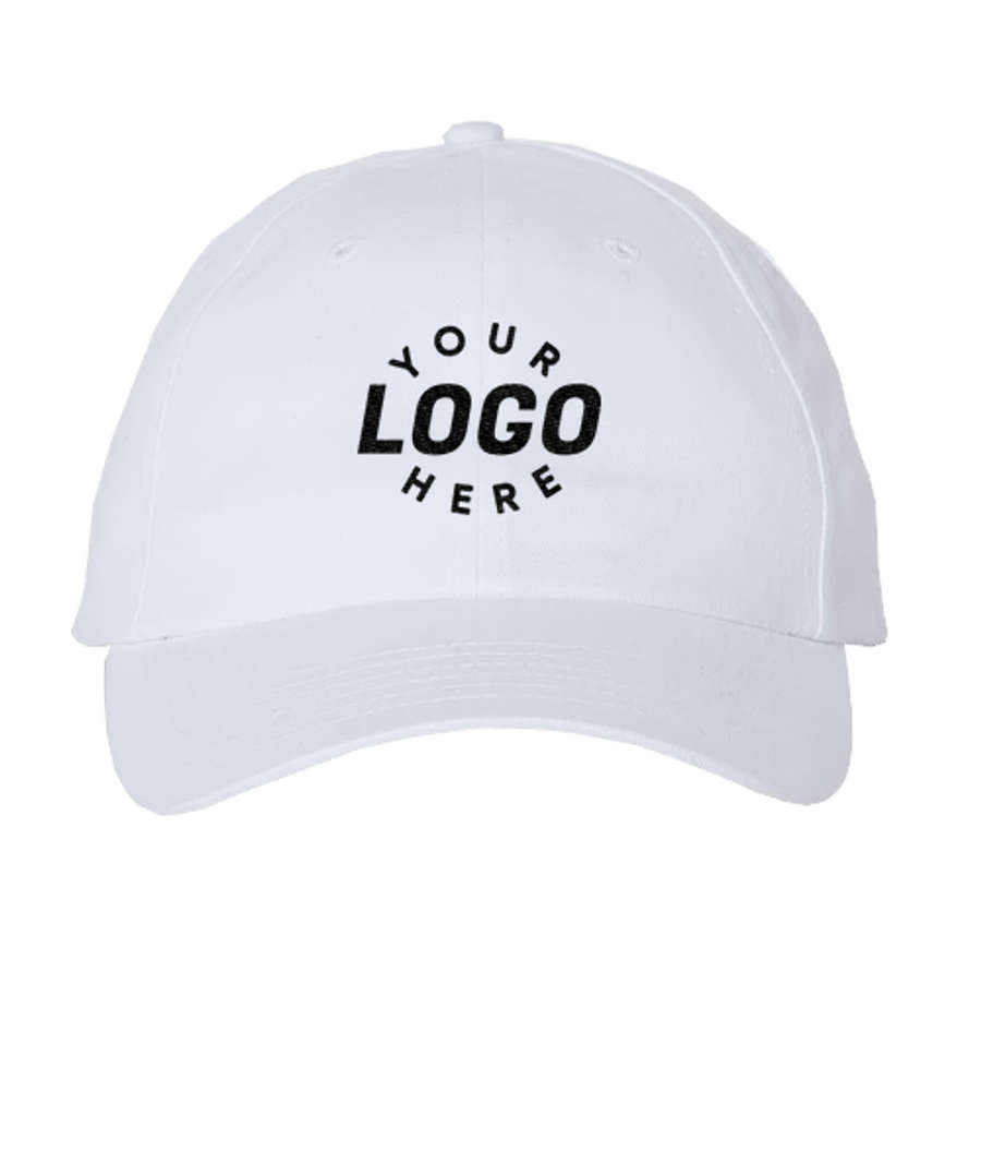 Valucap Six Panel Brushed Twill Baseball Hat in White