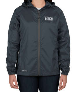 Eddie Bauer Women's Full Zip Hooded Packable Jacket - Color: Adriatic Blue