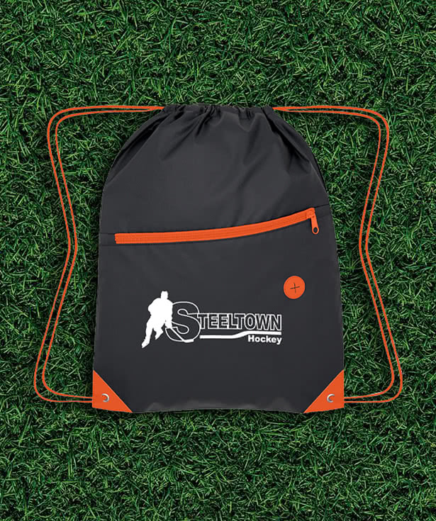 Color Pop Zippered Drawstring Bag