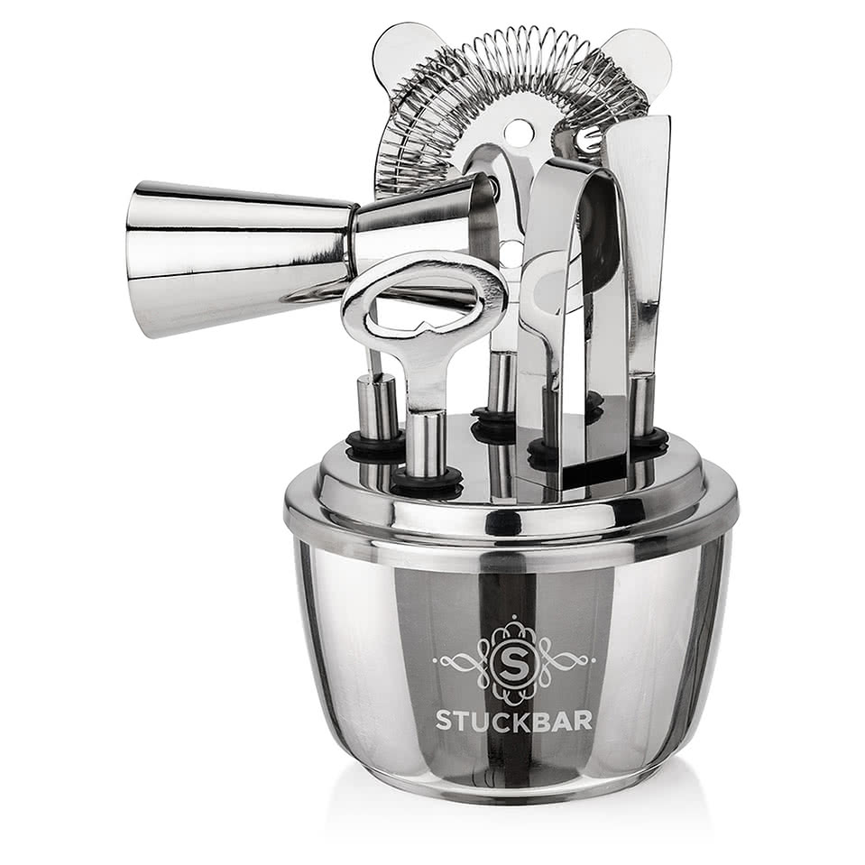 Laser Engraved Pescara 6 Piece Bar Tool Set
