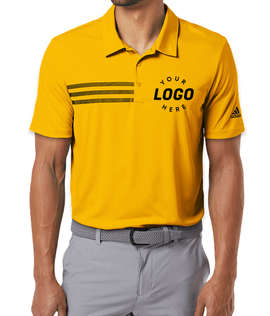 Adidas 3-Stripes Performance Polo - Color: Team Collegiate Gold / Black