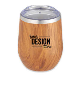 12 oz. Wood Look Copper Vacuum Insulated Wine Tumbler - Color: Wood