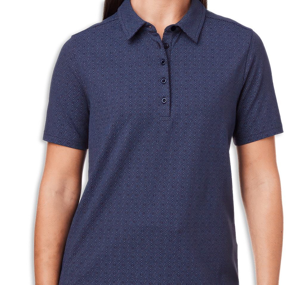 Devon & Jones Women's Crownlux Geo Performance Polo - Embroidered-default