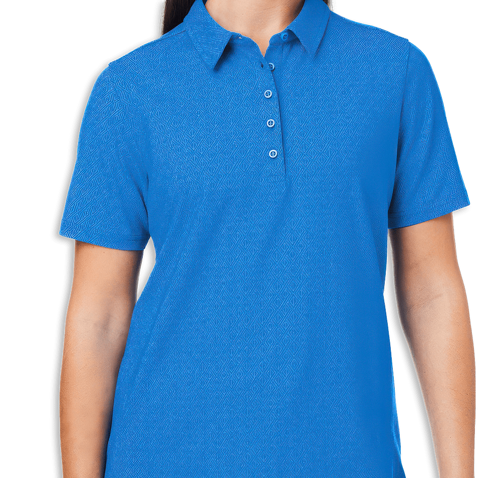 Devon & Jones Women's Crownlux Geo Performance Polo - Printed-default