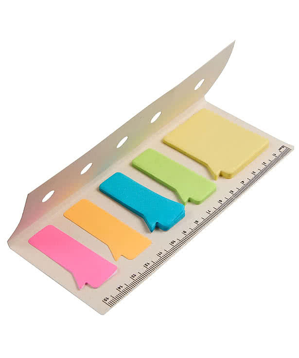Recycled Milk Carton Sticky Notes & Ruler Pad