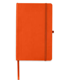 Debossed Core365 Soft Cover Bound Notebook - Color: Campus Orange
