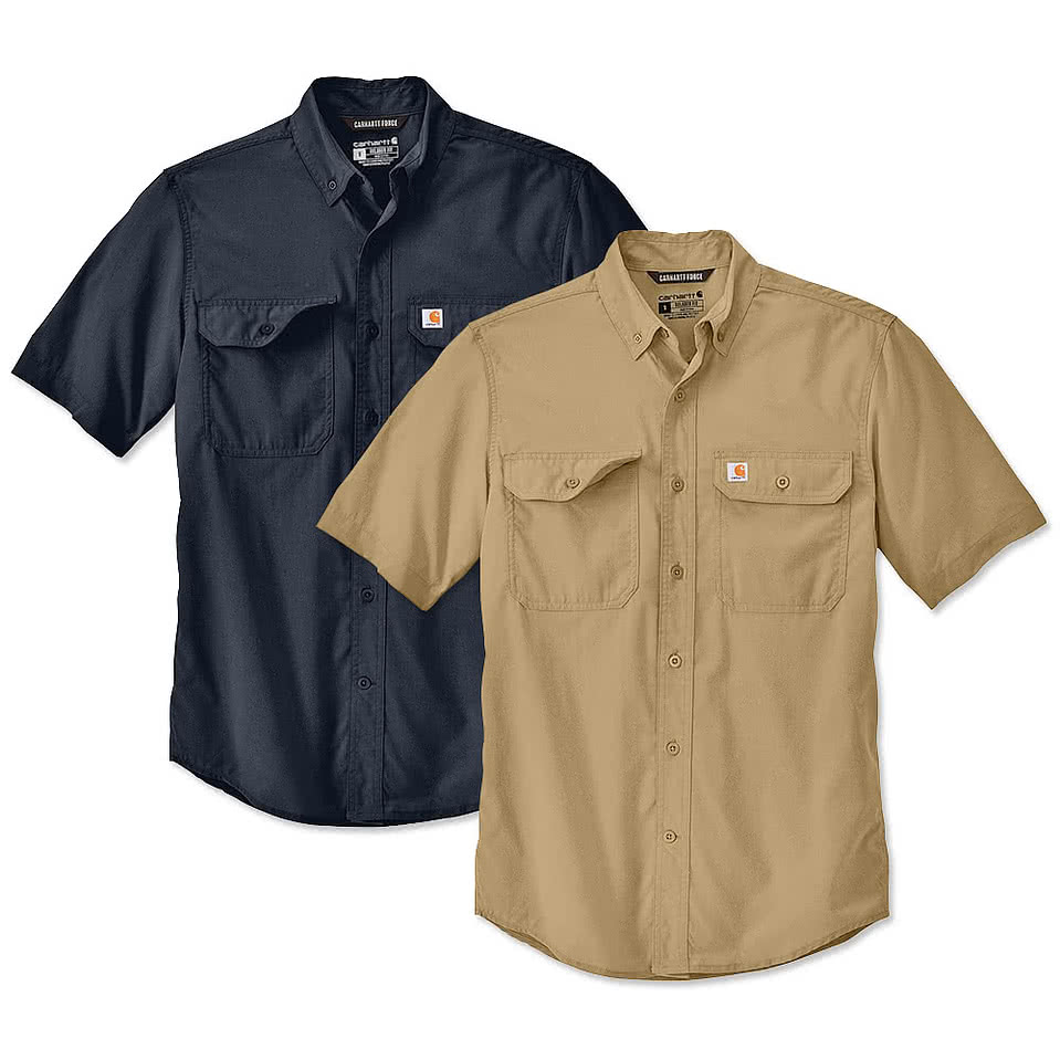 Carhartt Force Solid Short Sleeve Work Shirt - Printed