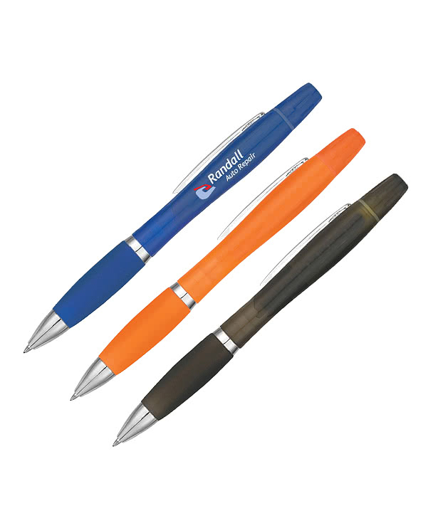 Twin-Write Antimicrobial Highlighter and Ballpoint Pen (black ink)