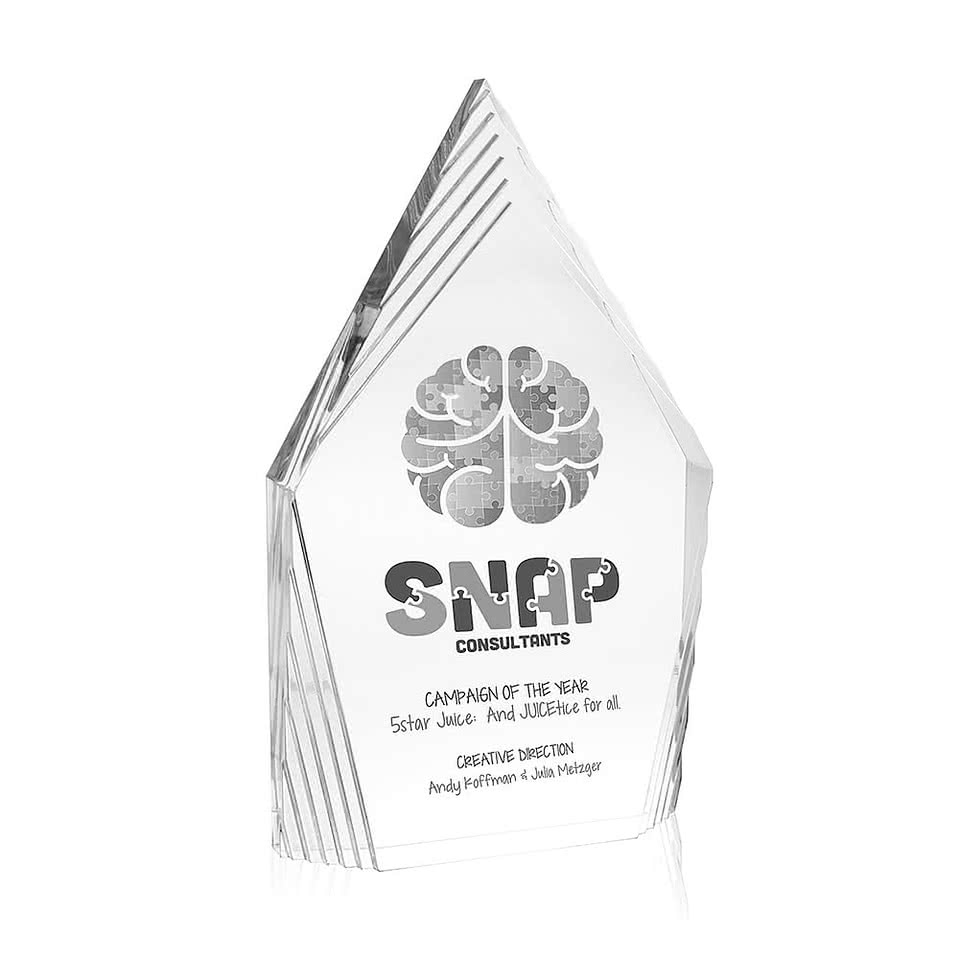 Laser Engraved Peak Acrylic Award