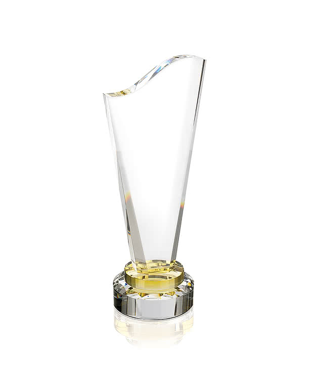 Laser Engraved Canary Accent Award