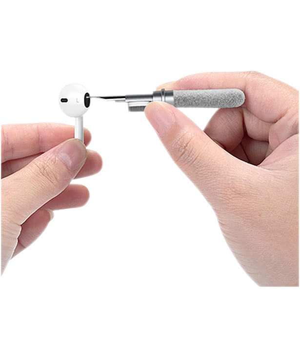 3-in-1 Earbud Cleaning Stylus Ballpoint Pen (black ink)