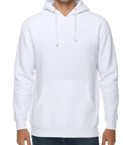 Lane Seven Heavyweight Pullover Hoodie in White