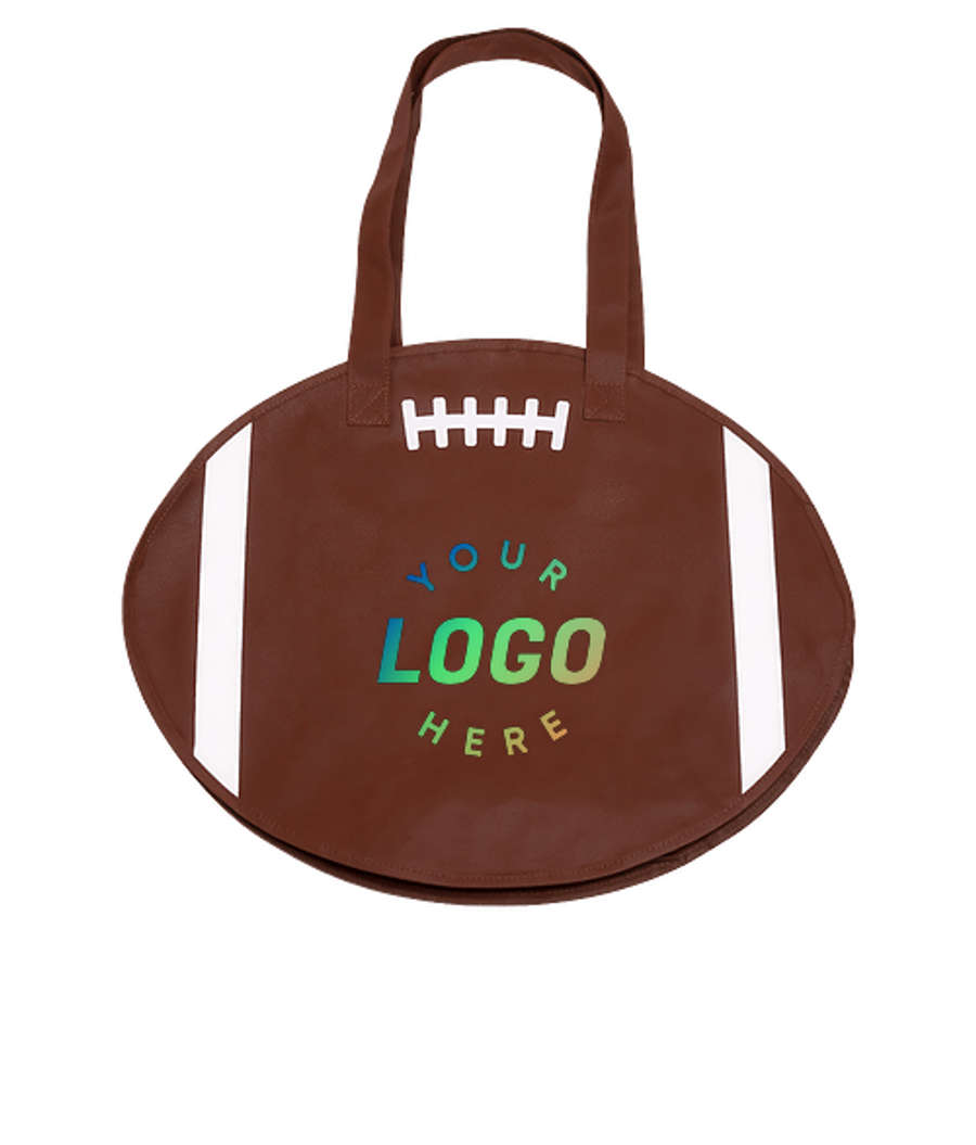 RallyTotes Football Tote Bag in BROWN